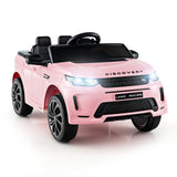 Coche eléctrico de 12 V para niños con control remoto, puertas con seguro, sistema de arranque lento y luces LED