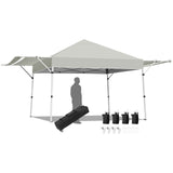 17 Feet x 10 Feet Foldable Pop Up Canopy with Adjustable Instant Sun Shelter