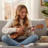 21 Inch Soprano Mahogany Wooden Ukelele Set with Adjustable Strap