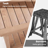21 Inches Teak Shower Bench with Storage Shelf