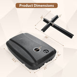 220 LBS Cantilever Patio Umbrella Base Stand with Wheels Fillable offset Umbrella Stand-Black