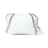 Minibolso bandolera acolchado, blanco