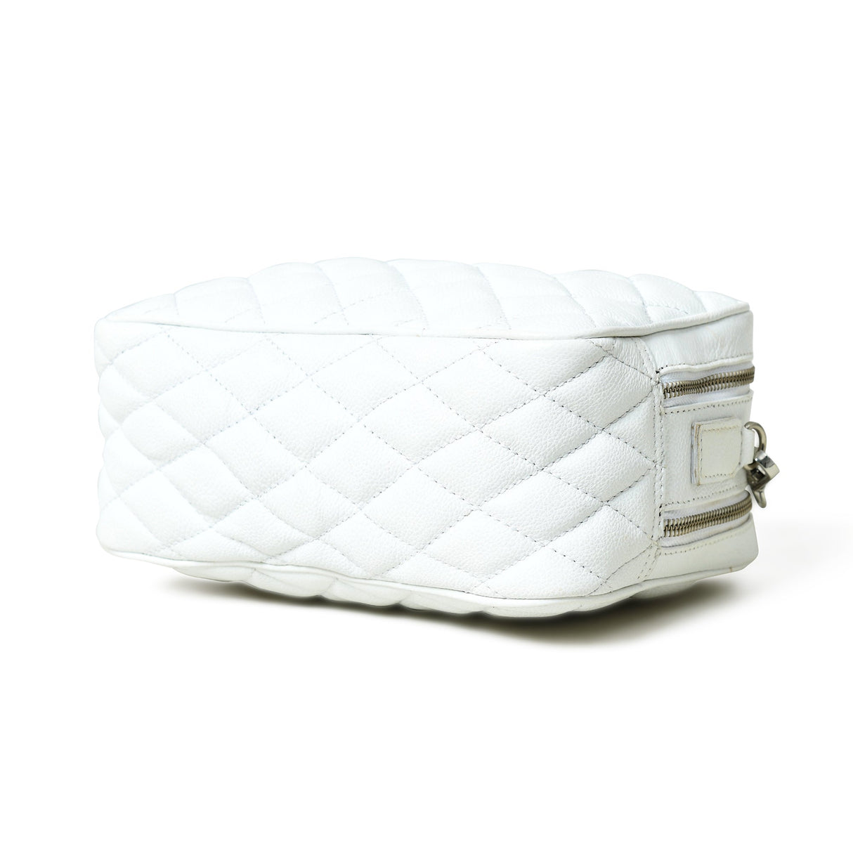 Minibolso bandolera acolchado, blanco