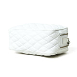 Minibolso bandolera acolchado, blanco