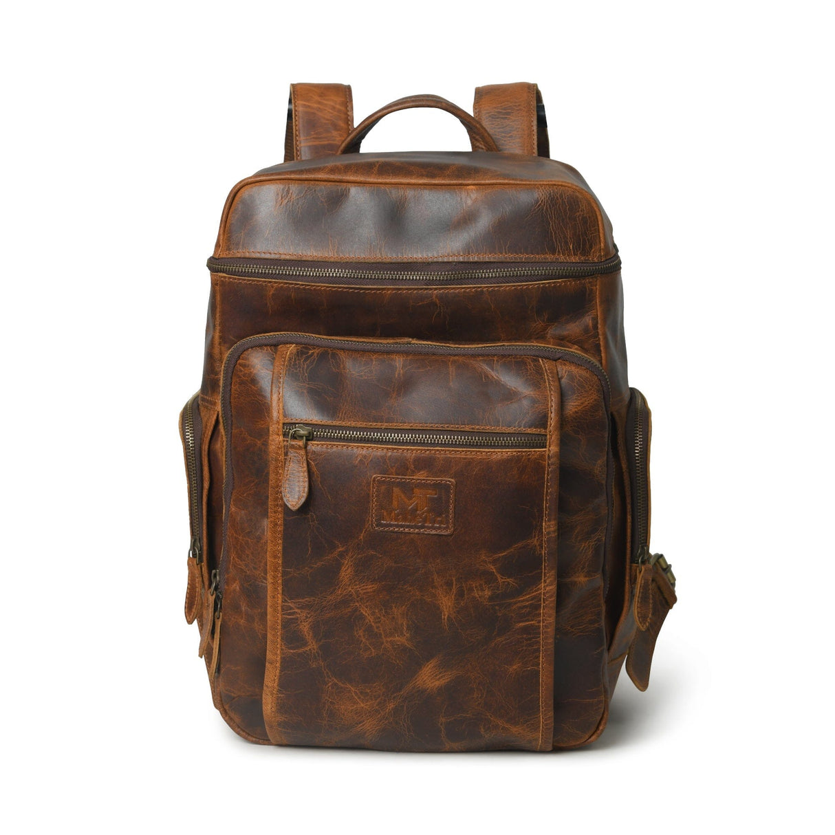 Mochila de viaje de cuero Buffalo Alpha Caramel