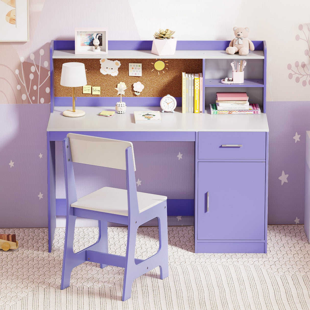 Juego de escritorio y silla de estudio para niños Mesa y silla para estudiantes