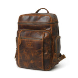 Mochila de viaje de cuero Buffalo Alpha Caramel