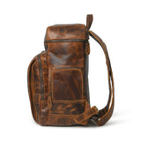 Mochila de viaje de cuero Buffalo Alpha Caramel