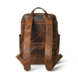 Mochila de viaje de cuero Buffalo Alpha Caramel