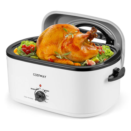 Horno Asador Eléctrico de 22QT con Tapa de Autobasteo y Ventana de Visualización
