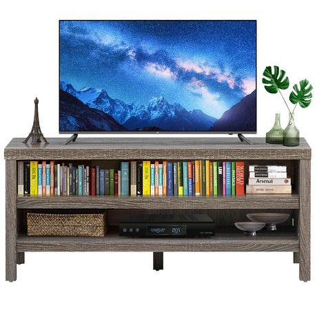 Mueble de TV de 3 niveles con estantes de almacenamiento para televisores de hasta 45 pulgadas
