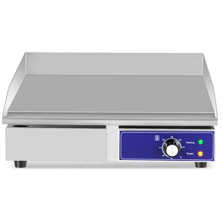 Plancha eléctrica de mostrador de 22 pulgadas, 2000W 110V, de acero inoxidable comercial, plateada