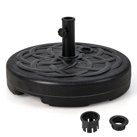 Base para sombrilla de patio redonda rellenable y resistente de 22 pulgadas