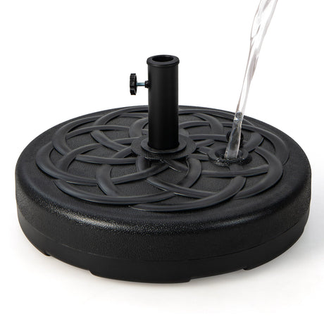 Base para sombrilla de patio redonda rellenable y resistente de 22 pulgadas