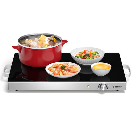 Bandeja calentadora eléctrica de 22 x 14 pulgadas con temperatura ajustable