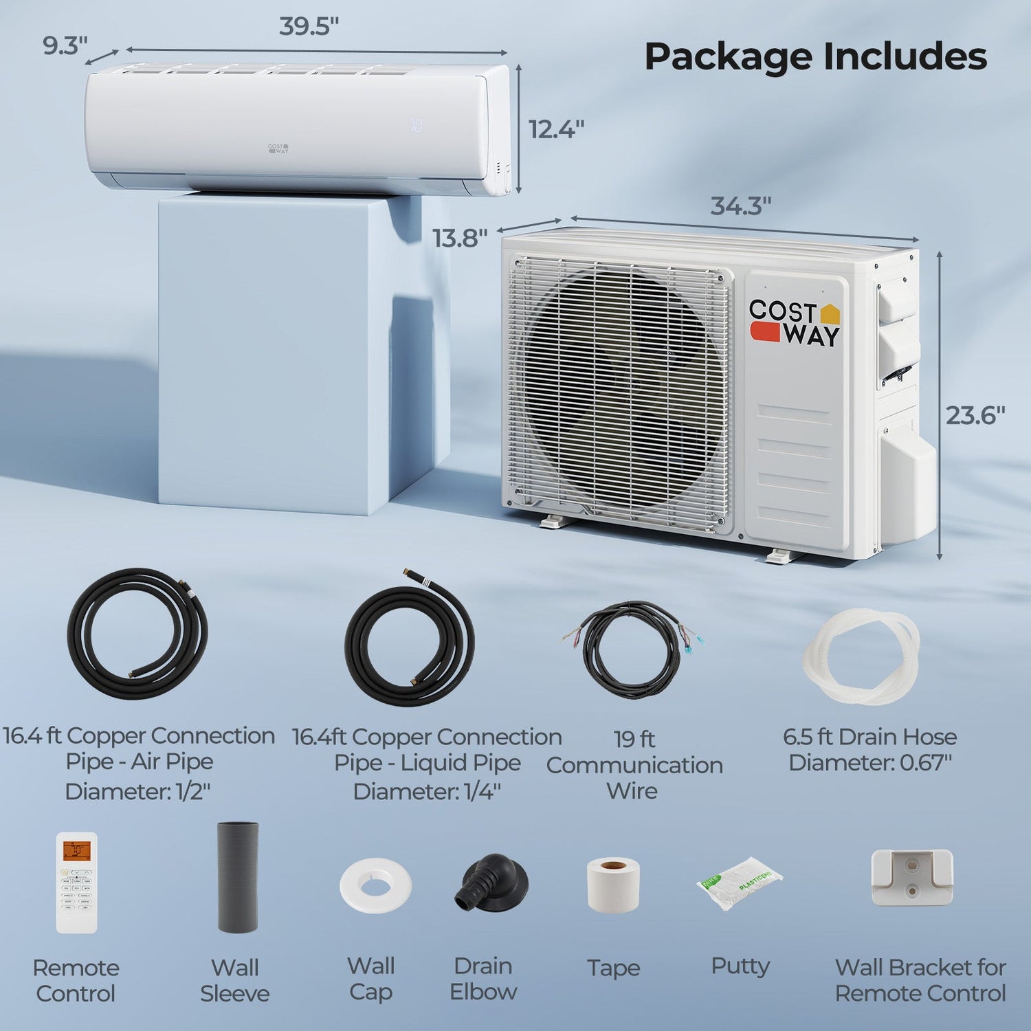 Sistema de aire acondicionado y bomba de calor Mini Split de 23000 BTU 208/230 V
