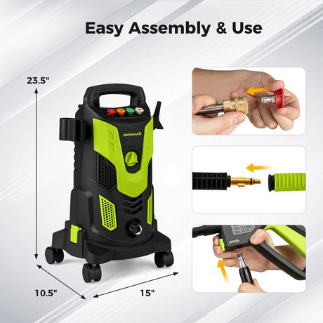 Hidrolavadora eléctrica de alta presión de 2300 PSI y 1.8 GPM