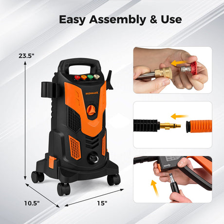Hidrolavadora eléctrica de alta presión de 2300 PSI y 1.8 GPM