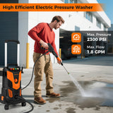 Hidrolavadora eléctrica de alta presión de 2300 PSI y 1.8 GPM