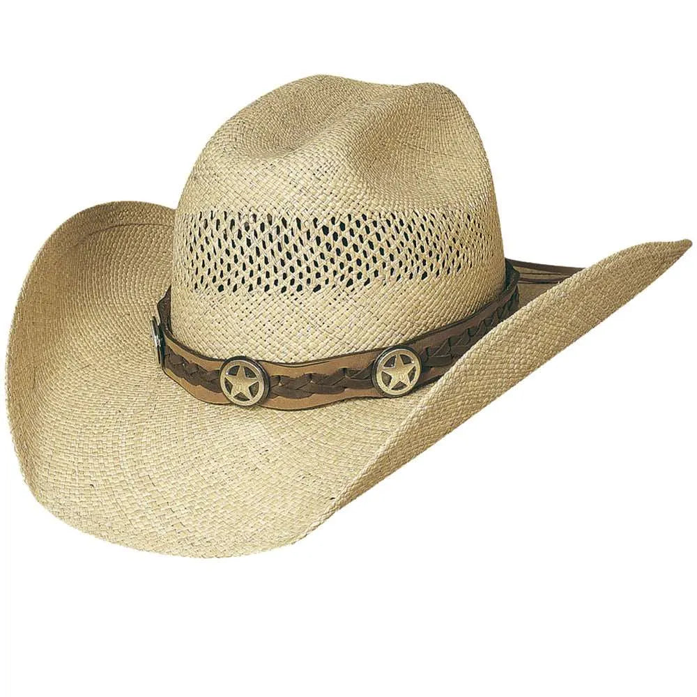 Bullhide Lone Gunman - Sombrero de vaquero de paja moldeable