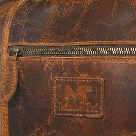Mochila de viaje de cuero Buffalo Alpha Caramel