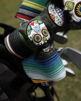 Cubrepatas de putter Blade con calavera de azúcar y bigote - Camuflaje verde