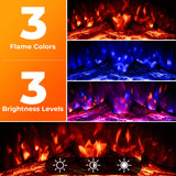 Inserto de chimenea eléctrica de 23 pulgadas Calentador de chimenea con color de llama ajustable
