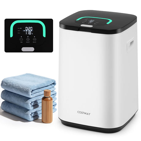 Calentador de toallas grande de 23 L con calentamiento rápido y temporizador ajustable-Blanco