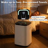 Calentador de toallas grande de 23 L con calentamiento rápido y temporizador ajustable-Blanco