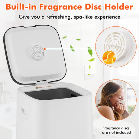 Calentador de toallas grande de 23 L con calentamiento rápido y temporizador ajustable-Blanco