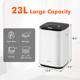 Calentador de toallas grande de 23 L con calentamiento rápido y temporizador ajustable-Blanco