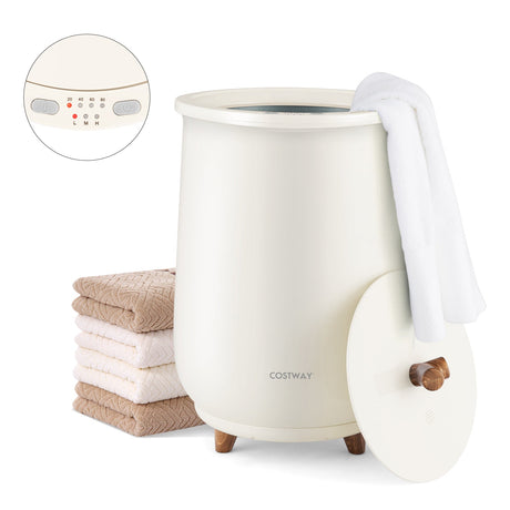 Calentador de toallas grande de lujo de 23 L tipo cubo con soporte para disco aromático