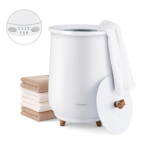 Calentador de toallas grande de lujo de 23 L tipo cubo con soporte para disco aromático