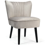 Juego de 2 sillones modernos tapizados con patas de madera maciza