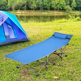 Catres Plegables de Camping con Bolsillo Lateral y Reposacabezas Desmontable