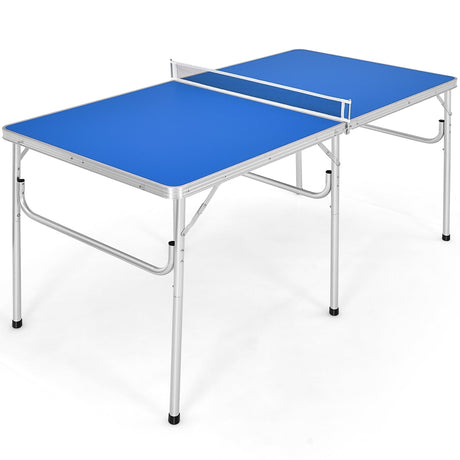 Mesa de ping-pong plegable portátil de 60 pulgadas con accesorios