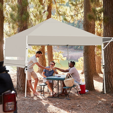 Carpa plegable de 17 x 10 pies con toldo instantáneo ajustable