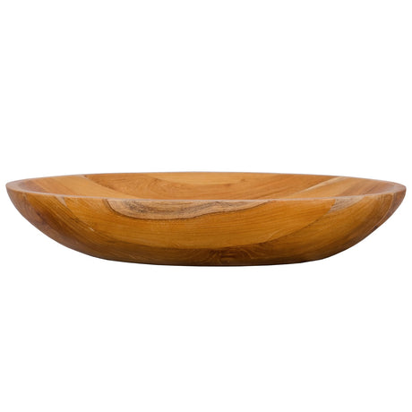 Lavabo de madera de teca de 23.5 pulgadas x 16 pulgadas con orificio de drenaje