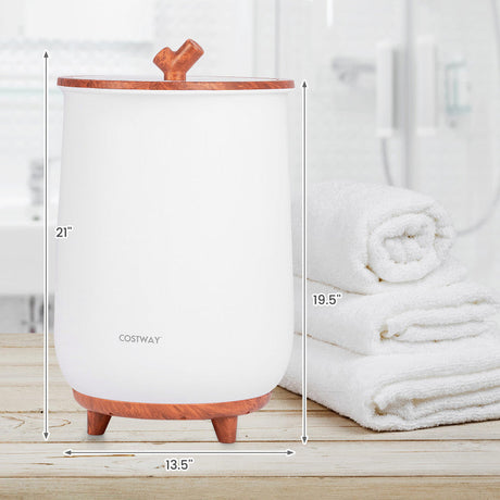 Calentador de toallas grande de lujo de 23 L tipo cubo con soporte para disco aromático