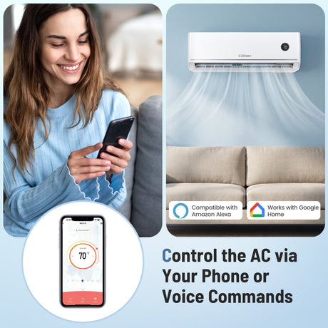Aire Acondicionado Mini Split de 24000 BTU 18.1 SEER2 208/230V Compatible con Alexa