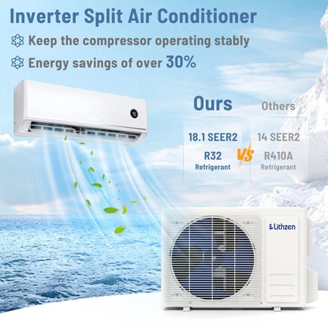 Aire Acondicionado Mini Split de 24000 BTU 18.1 SEER2 208/230V Compatible con Alexa