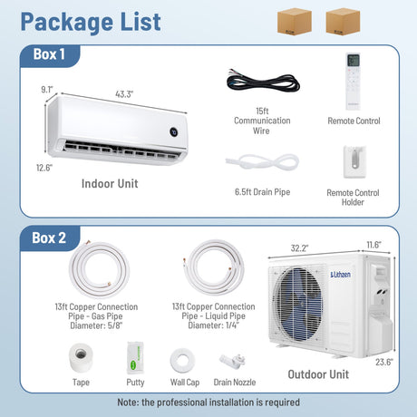 Aire Acondicionado Mini Split de 24000 BTU 18.1 SEER2 208/230V Compatible con Alexa