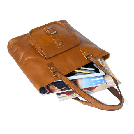 Bolso de mano de cuero genuino Chic clásico