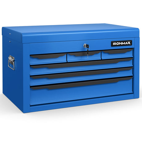 Caja de herramientas de 24 pulgadas con 6 cajones y compartimento superior para garaje, taller de reparación y almacén