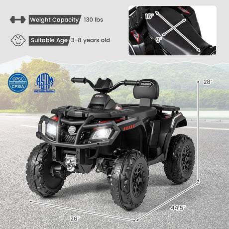 Todoterreno para niños de 24 V y 2 asientos con 4 motores, luces LED y música