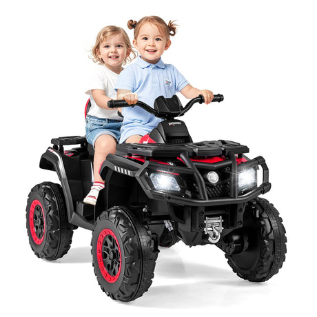 Todoterreno para niños de 24 V y 2 asientos con 4 motores, luces LED y música
