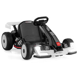 Go Kart Audi con licencia 24 V para niños, ajustable, para montar, juguete de carreras con bocina - Blanco y negro