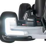 Go Kart Audi con licencia 24 V para niños, ajustable, para montar, juguete de carreras con bocina - Blanco y negro