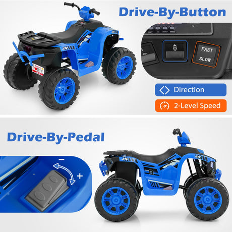 ATV Eléctrico Montable de 24 V para Niños con Conexión Inalámbrica, para Niños Pequeños de 3 a 8 Años