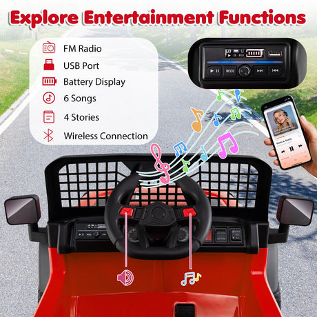 Coche Eléctrico de 24V para Niños con Control Remoto Parental y Música